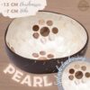 Kokosnuss Schale PEARL Perlmutt-Mosaik inkl. Untersetzer aus Kokosfasern – Bild 3