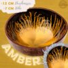 Kokosnuss Schale AMBER Splash gold inkl. Untersetzer aus Kokosfasern – Bild 3