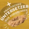 Kokosnuss Schale AMBER Splash gold inkl. Untersetzer aus Kokosfasern – Bild 5