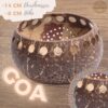 Kokosnuss Windlicht GOA mit handgeknüpften Untersetzer aus recycelten Kokosfasern – Bild 5