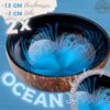 Kokosnuss Schale OCEAN im 2er Set Splash blau inkl. 2 Untersetzer aus Kokosfasern - Base Set – Bild 3