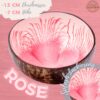 Kokosnuss Schale ROSE Splash rot-weiß / Dekoschale / Snackschale – Bild 3