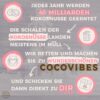 Kokosnuss Schale ROSE Splash rot-weiß / Dekoschale / Snackschale – Bild 5