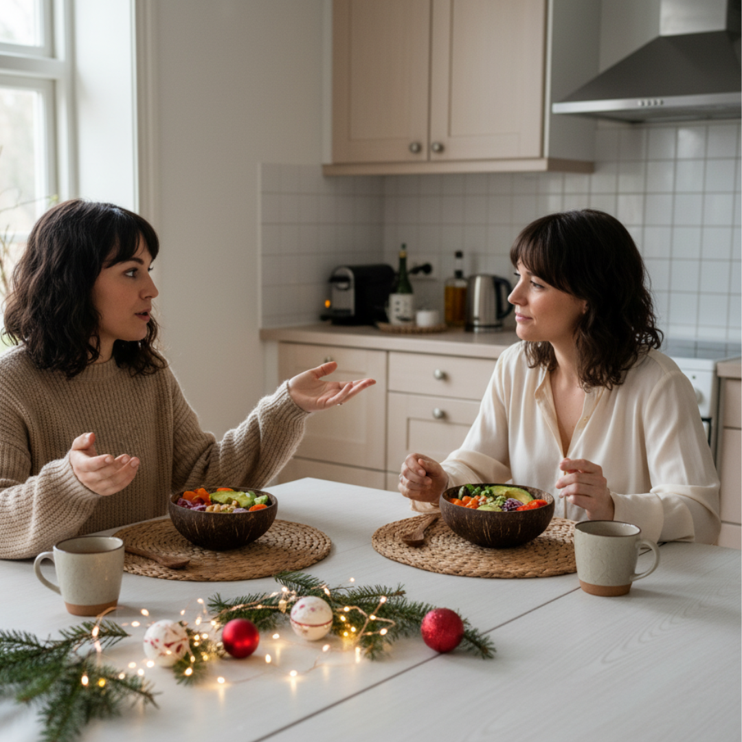 Kokosnuss Schale CLASSIC im 2er Set inkl. 2 Kokosholzlöffel und 2 Untersetzer – Bild 4