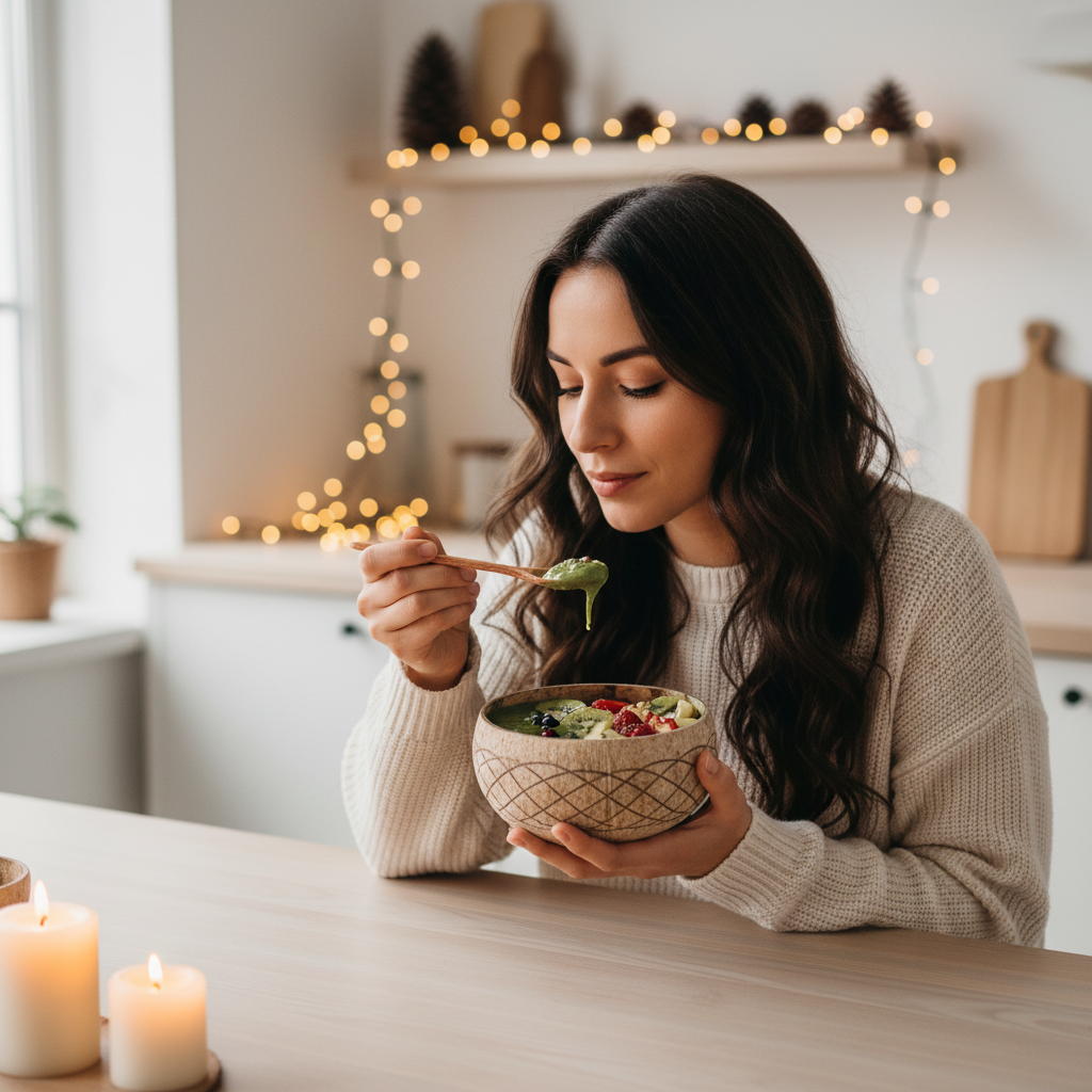 Jumbo Kokosnuss Schale HAWAII inkl. Kokosholzlöffel und Untersetzer aus Kokosfasern – Bild 4