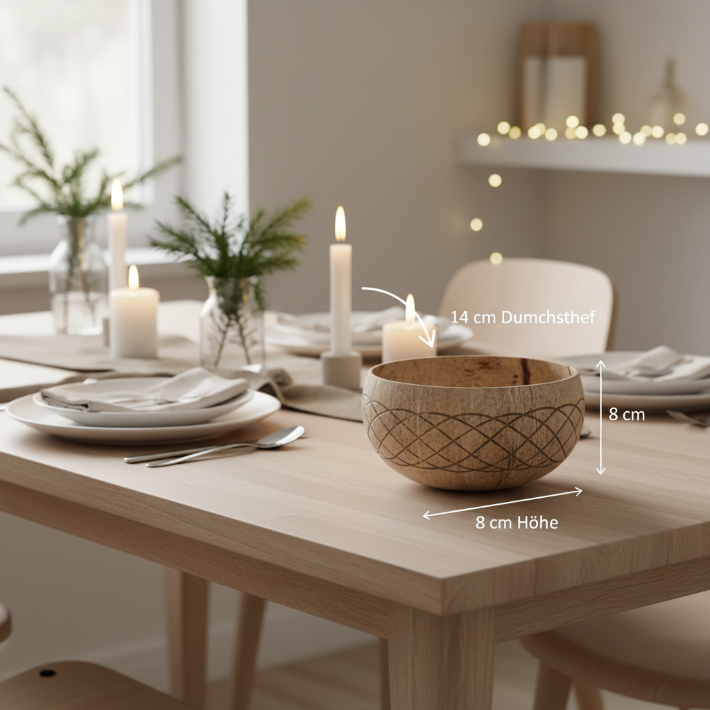 Jumbo Kokosnuss Schale HAWAII inkl. Kokosholzlöffel und Untersetzer aus Kokosfasern – Bild 2