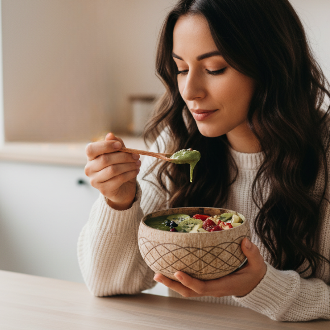 Jumbo Kokosnuss Schale HAWAII inkl. Kokosholzlöffel und Untersetzer aus Kokosfasern – Bild 3