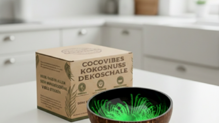 Kokosnuss Schale JADE Splash grün inkl. Untersetzer aus Kokosfasern