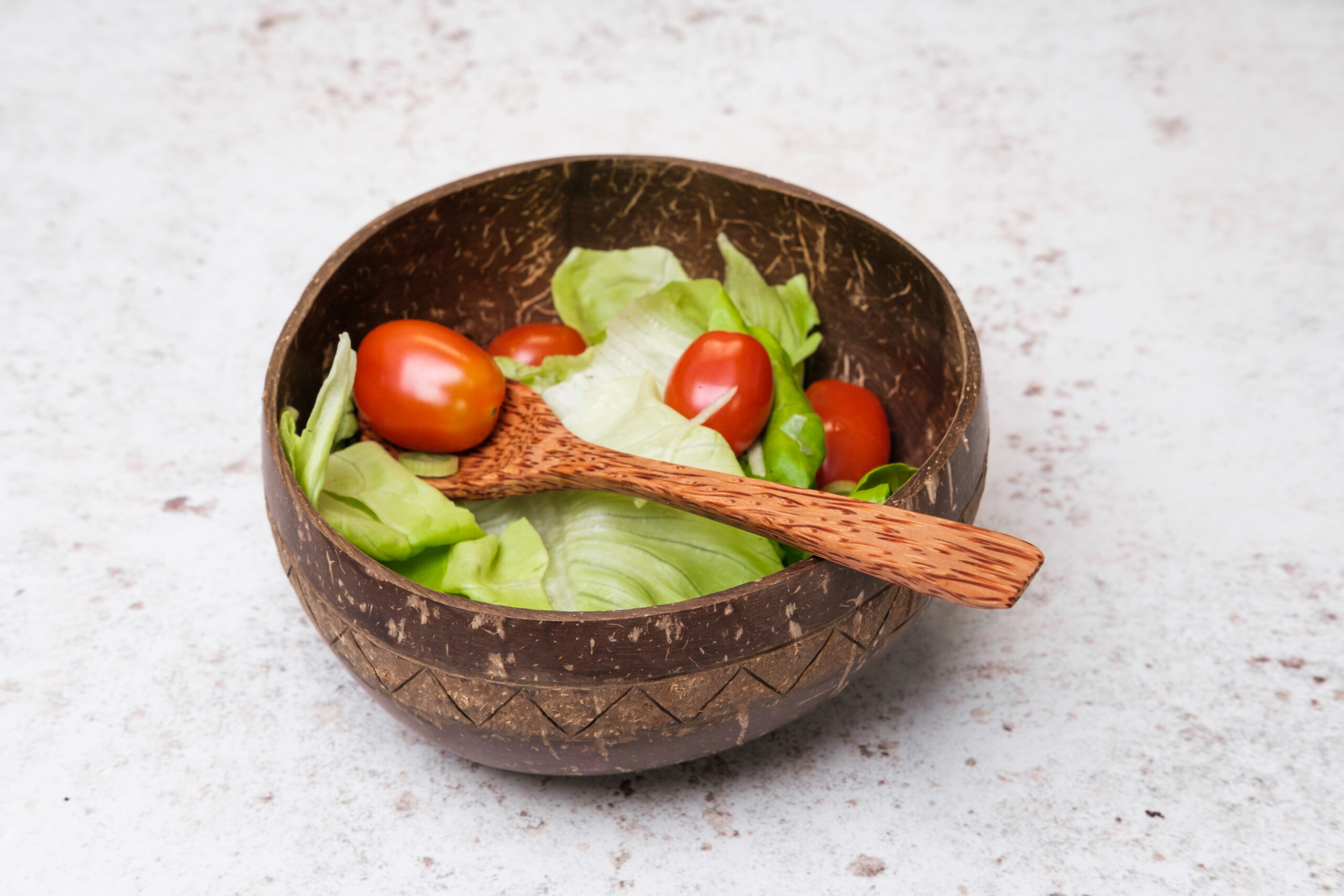 Jumbo Kokosnuss Schale ARUBA inkl. Kokosholzlöffel und Untersetzer aus Kokosfasern – Bild 6