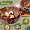 Jumbo Kokosnuss Schale ONE WORLD im 2er Set inkl. 2 Kokosholzlöffel und 2 Untersetzer – Bild 2