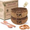 Jumbo Kokosnuss Schale ONE WORLD im 2er Set inkl. 2 Kokosholzlöffel und 2 Untersetzer – Bild 7