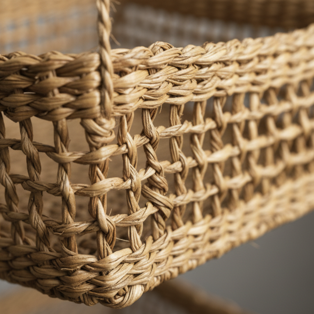 Hängekorb KAYA mit 3 Körben aus Seegras / Obstkorb / Hänge-Etagere quadratisch 32+28+22 cm – Bild 11