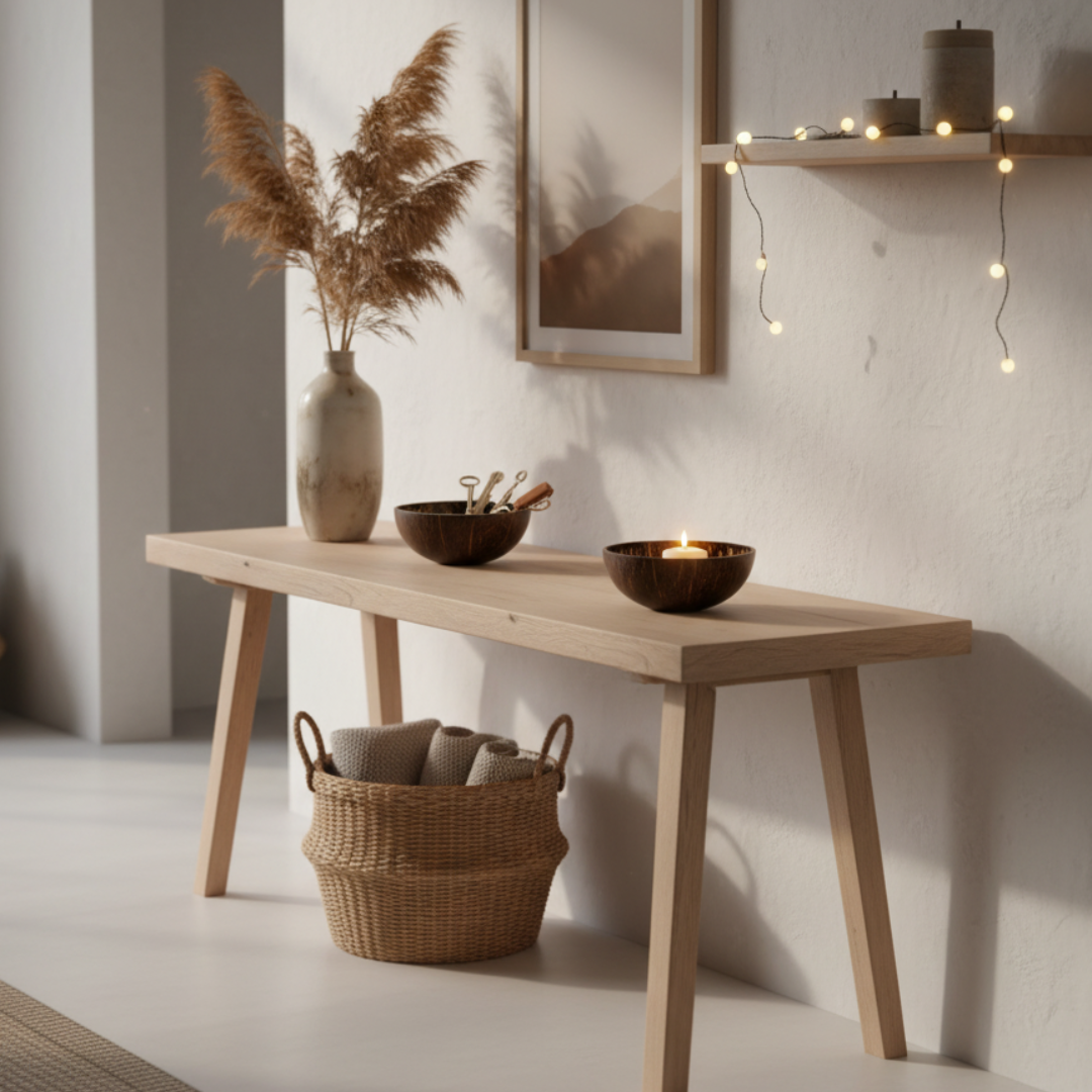 Kokosnuss Schale AMBER im 2er-Set Splash gold inkl. 2 Untersetzer aus Kokosfasern – Bild 6